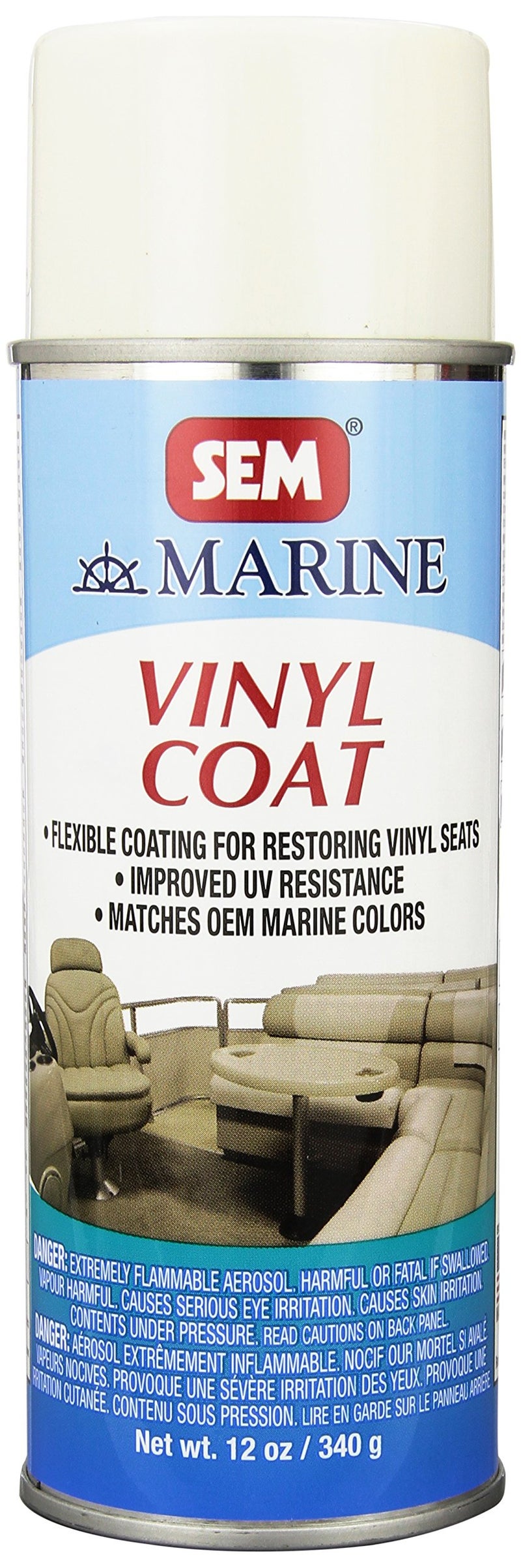 SEM M25063 Ranger White Marine Vinyl Coat 12 oz