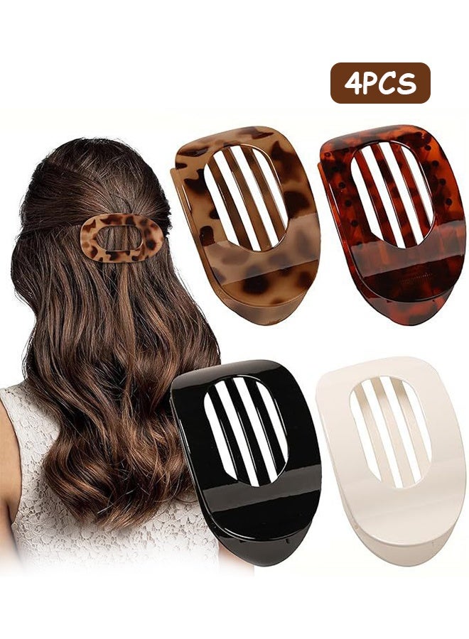 إم إكس إن New Large Small Size PC Hair Clips, 4 Pcs Set Flat Hair Clips for Women Non-slip Hair Accessories Vintage Duck Claw Hairpins Girl Barretets. - Image 1