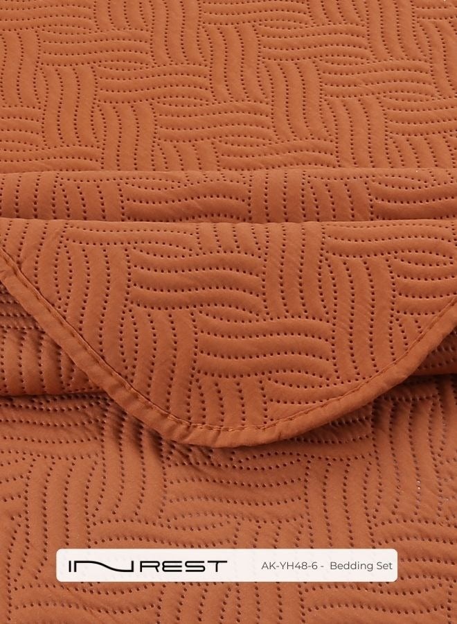 Inrest Bedding Set Summer Microfiber 100% Orange Color King Size 220x240 cm - 3 Pieces - Image 4