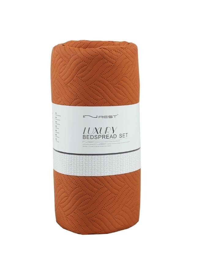 Inrest Bedding Set Summer Microfiber 100% Orange Color King Size 220x240 cm - 3 Pieces - Image 5