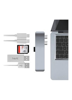 نيبمينينت موزع بـ6 منافذ USB للابتوب أبل ماك بوك برو رمادي  - Image 3