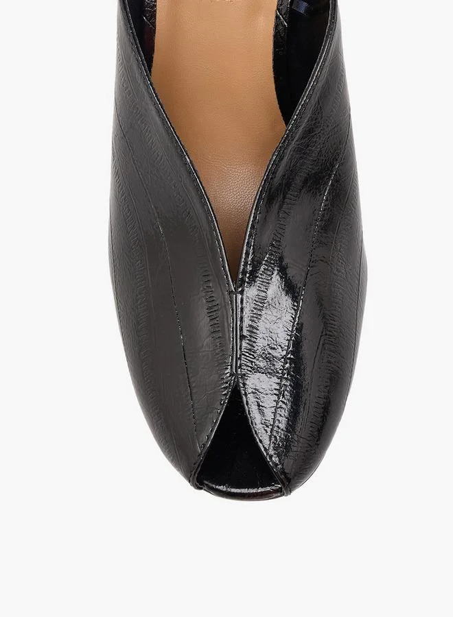Elle BLACK Women Textured Stiletto Heel Mules for Women | Best Price UAE