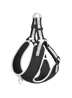 fida Step in Dog Harness Body Belt Reflective Black Small 