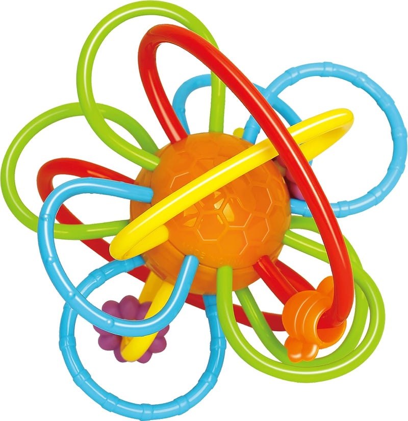 Hola Peacock Orchestra Rattle Baby Activity Toy, Easy to Grasp, Fine Motor Skills, Bright Colors, Sensory Toys, Baby Toys,Baby Rattle, Animal Rattle 3M+ - Image 1