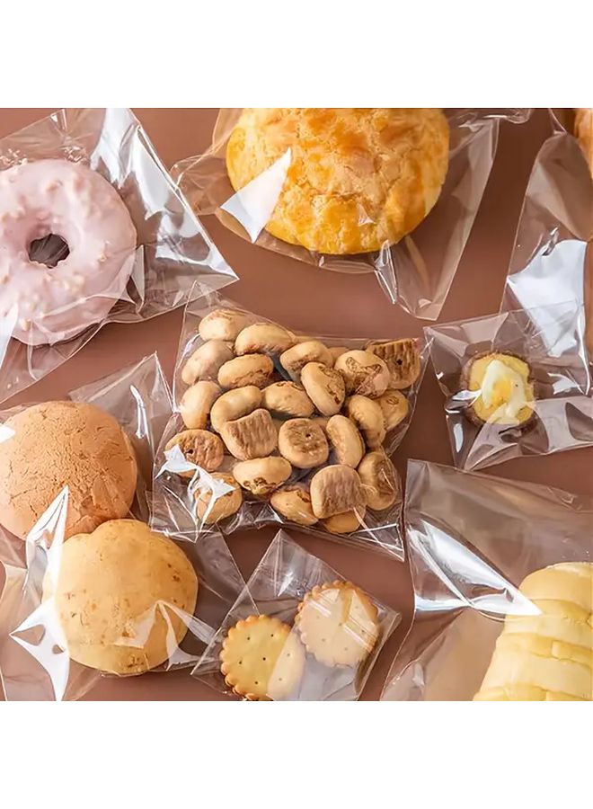 100Pcs 10x10 Cm Self Adhesive Cellophane Bags For Cookie Candy Gift Packaging - Image 2
