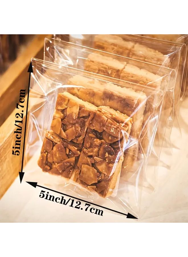 100Pcs 10x10 Cm Self Adhesive Cellophane Bags For Cookie Candy Gift Packaging - Image 4