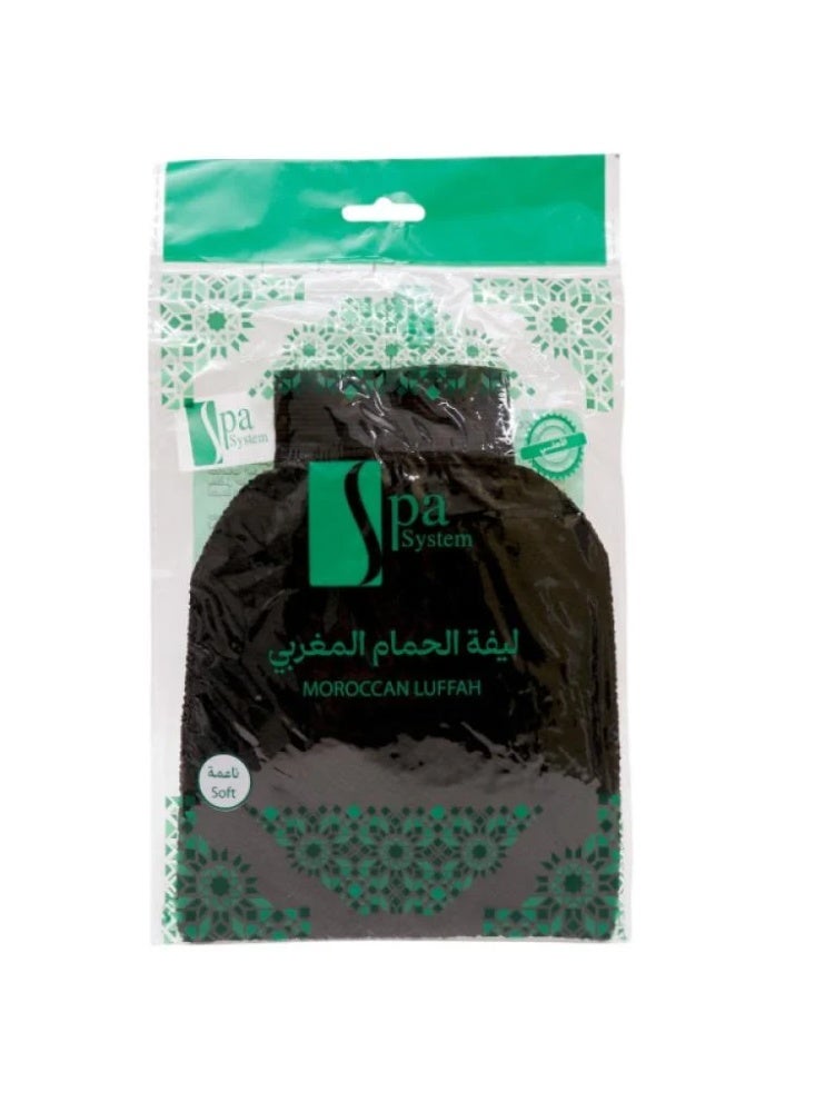 Spa System Moroccan Bath Loofah  Black