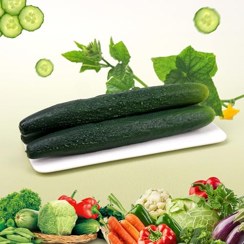 Gresorth 2pcs Soft PU Artificial Cucumber Fake Vegetable Decoration Lifelike Home Kitchen House Table Show - Image 5