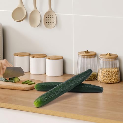 Gresorth 2pcs Soft PU Artificial Cucumber Fake Vegetable Decoration Lifelike Home Kitchen House Table Show - Image 4