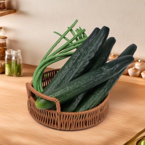 Gresorth 2pcs Soft PU Artificial Cucumber Fake Vegetable Decoration Lifelike Home Kitchen House Table Show - Image 3