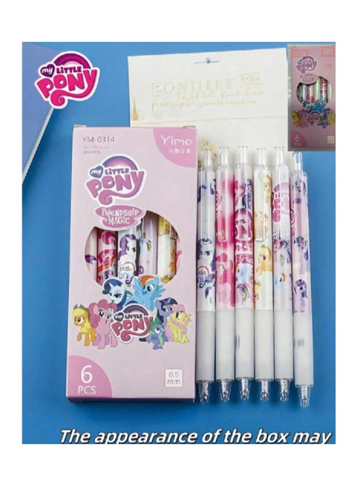Generic My Little Pony Pen, 6 Pack, Super Cute Cartoon Pressed Pens, Super Cute Ballpoint Pens  - Image 3