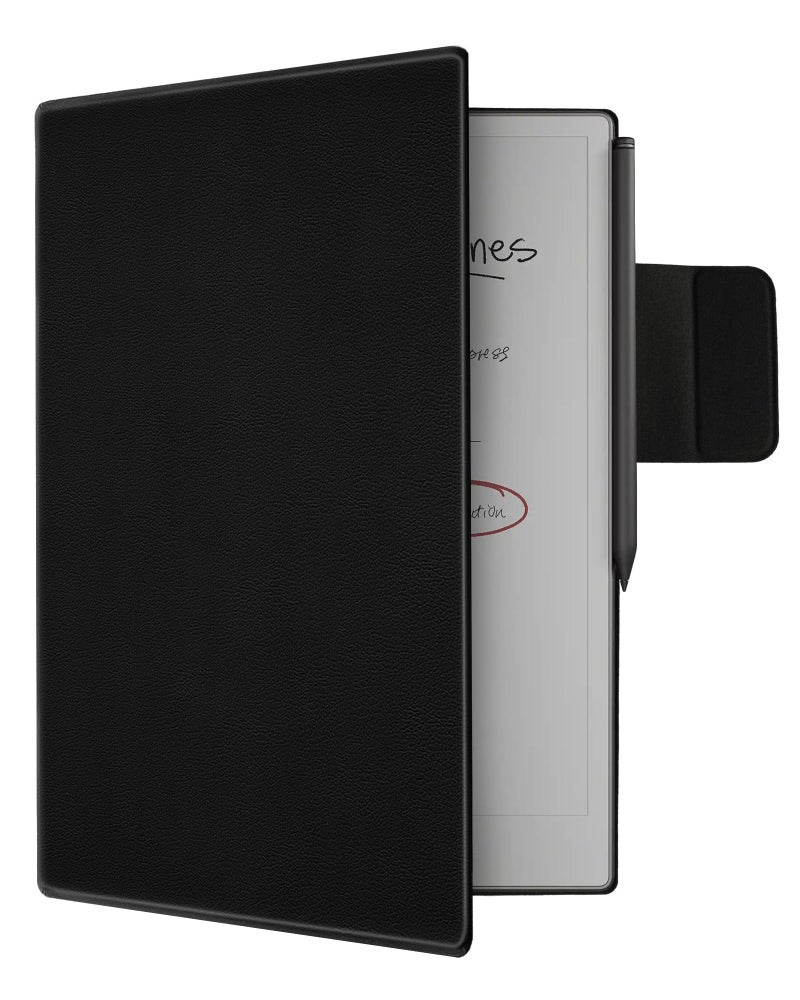 WALNEW Case for Remarkable Paper Pro,Magnetic Slim Book Folio Cover with Pen Clasp, Auto Sleep/Wake Protective Cover for Remarkable Paper Pro 11.8" (2024 Released),Black - Image 1