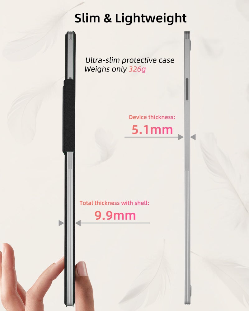 WALNEW Case for Remarkable Paper Pro,Magnetic Slim Book Folio Cover with Pen Clasp, Auto Sleep/Wake Protective Cover for Remarkable Paper Pro 11.8" (2024 Released),Black - Image 4