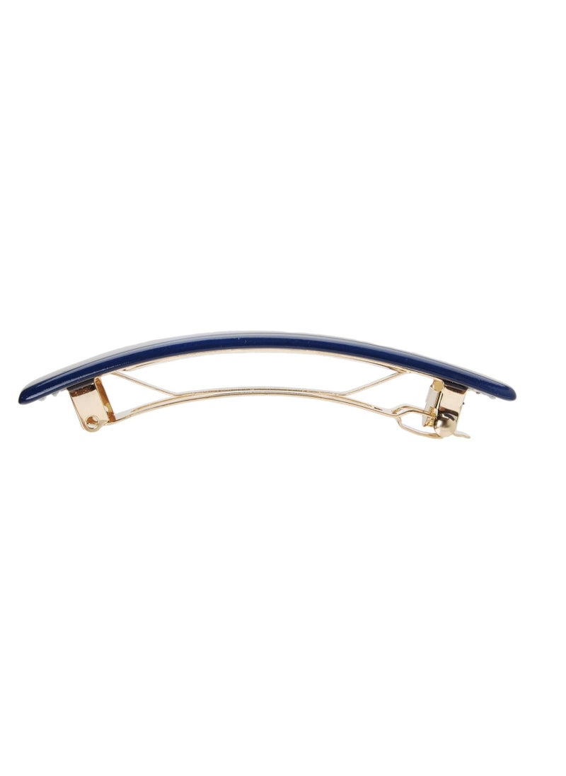 France Luxe France Luxe Classic Rectangle Barrette - Nacro Ocean  - Image 3