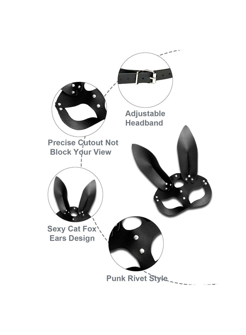 Cat Mask for Women, Masquerade Mask for women Bunny Mask Cat Face Mask for Club Cosplay Costume  - Image 2