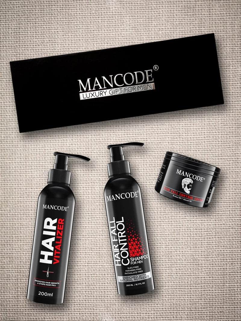 MAN CODE Mancode Gift Set for Men  Premium Grooming Kit  Mens Skin Face Hair  Body Care Combo Kit  All Products Are Free From Paraben SLS  Mineral Oil Hair Fall Control Kit Gift Set 05 - Image 4