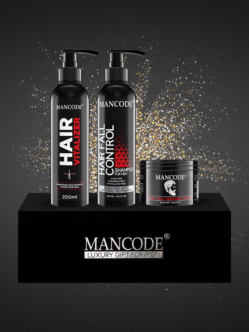 MAN CODE Mancode Gift Set for Men  Premium Grooming Kit  Mens Skin Face Hair  Body Care Combo Kit  All Products Are Free From Paraben SLS  Mineral Oil Hair Fall Control Kit Gift Set 05 - Image 2