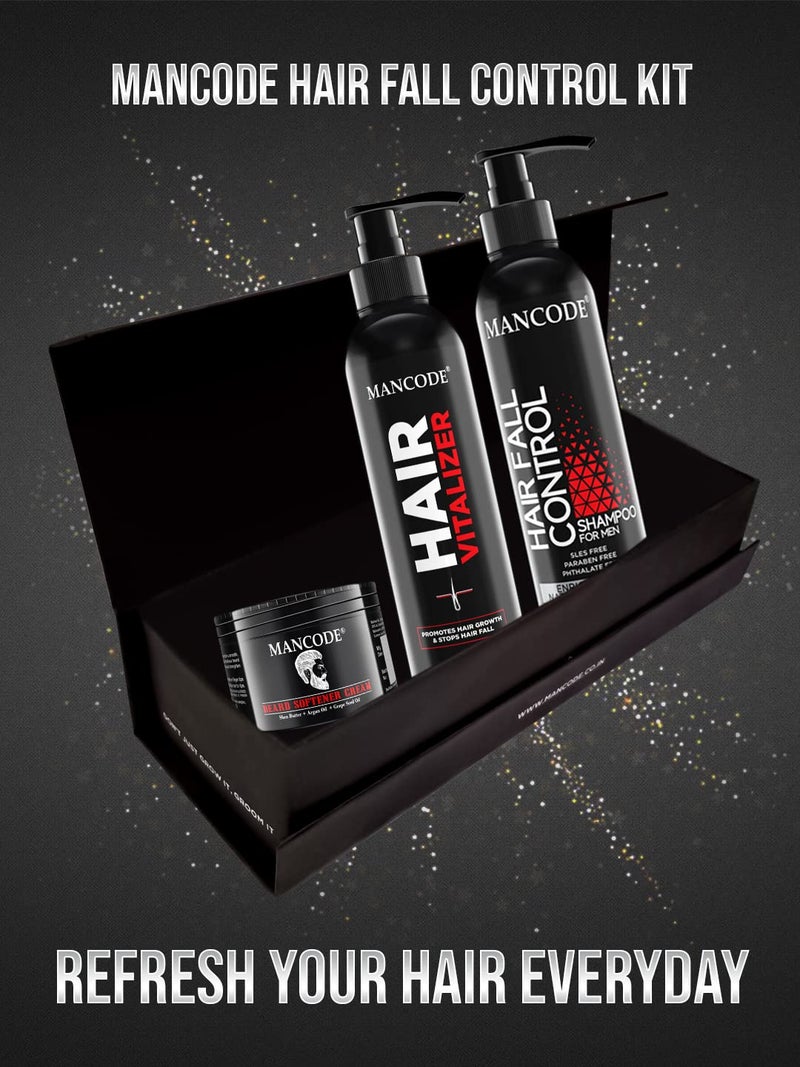 MAN CODE Mancode Gift Set for Men  Premium Grooming Kit  Mens Skin Face Hair  Body Care Combo Kit  All Products Are Free From Paraben SLS  Mineral Oil Hair Fall Control Kit Gift Set 05 - Image 3