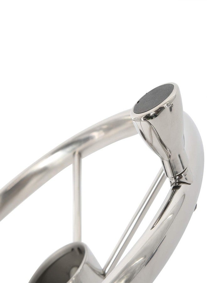 NovelBee 5 Spoke Dia.11" Stainless Steel Boat Steering Wheel with Control Knob and Cap - Image 4