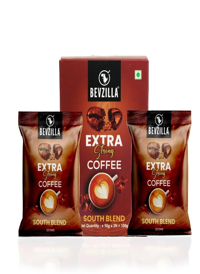 Bevzilla Instant Filter Coffee Powder – South Blend | 70% Coffee, 30% Chicory | 100g (50g x 2 Packs) | No Added Sugar | Bold Taste | Quick Preparation - Image 1