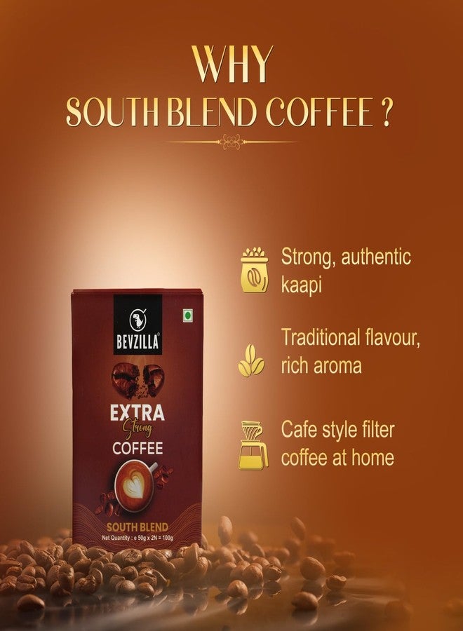 Bevzilla Instant Filter Coffee Powder – South Blend | 70% Coffee, 30% Chicory | 100g (50g x 2 Packs) | No Added Sugar | Bold Taste | Quick Preparation - Image 3