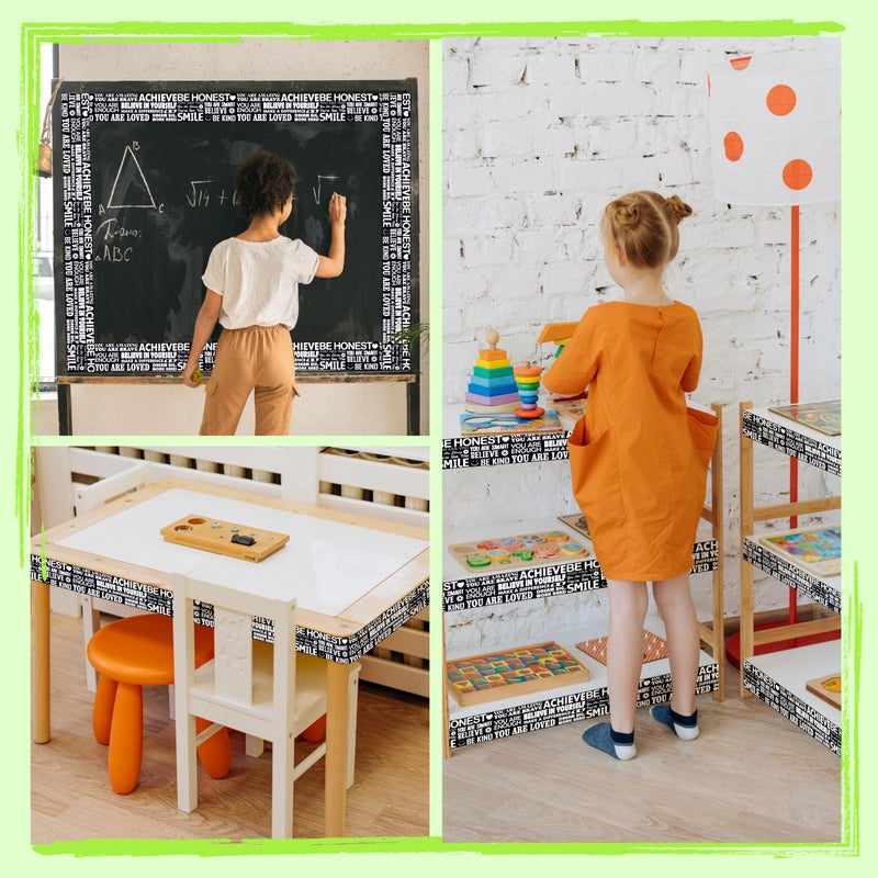 ERKE 60 Feet Bulletin Board Borders, Encouraging Rolled Border Trim Back-to-School Bulletin Board Decoration, Walls, Desks, Windows, Doors, Chalkboards, Whiteboards Decors for School, Classroom & Offices - Image 5