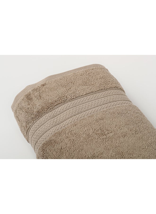 White Rose 4 Piece Bathroom Towel Set -HARMONY - 650 GSM - 100% Cotton Terry - 2 Bath Towel 70X140 cm & 2 Hand Towel 50x90 cm-Premium Touch-Quick Dry - Super Absorbent-Camel  - Image 5