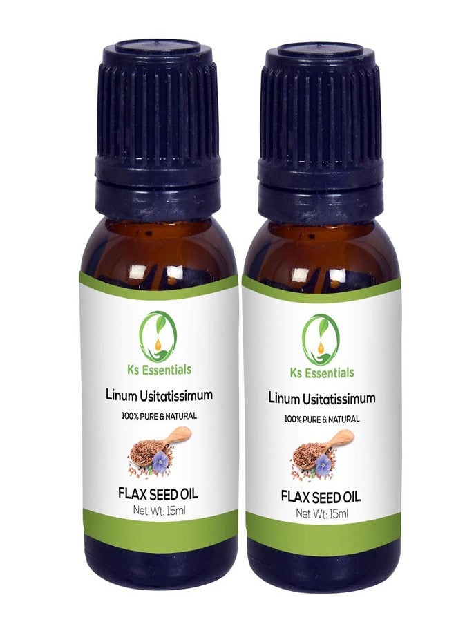 Ks Essentials 100% Pure Flax Seed Oil (Linum Usitatissimum) (15ml) Each - Image 1