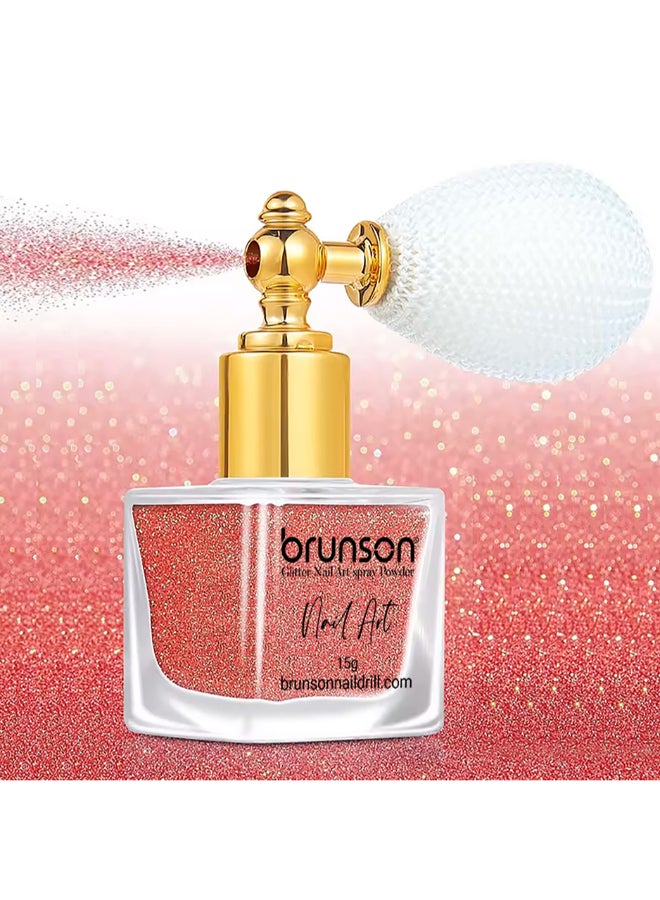 brunson Highlighter Powder Spray 15g Nail Art Glitter Craft Design Cosmetic Grade Face Body Glitter Spray Shimmer High Gloss Diamond Highlight Magic Powder Makeup Sparkle Glitter Hairspray Accessories BGPS09 - Image 2