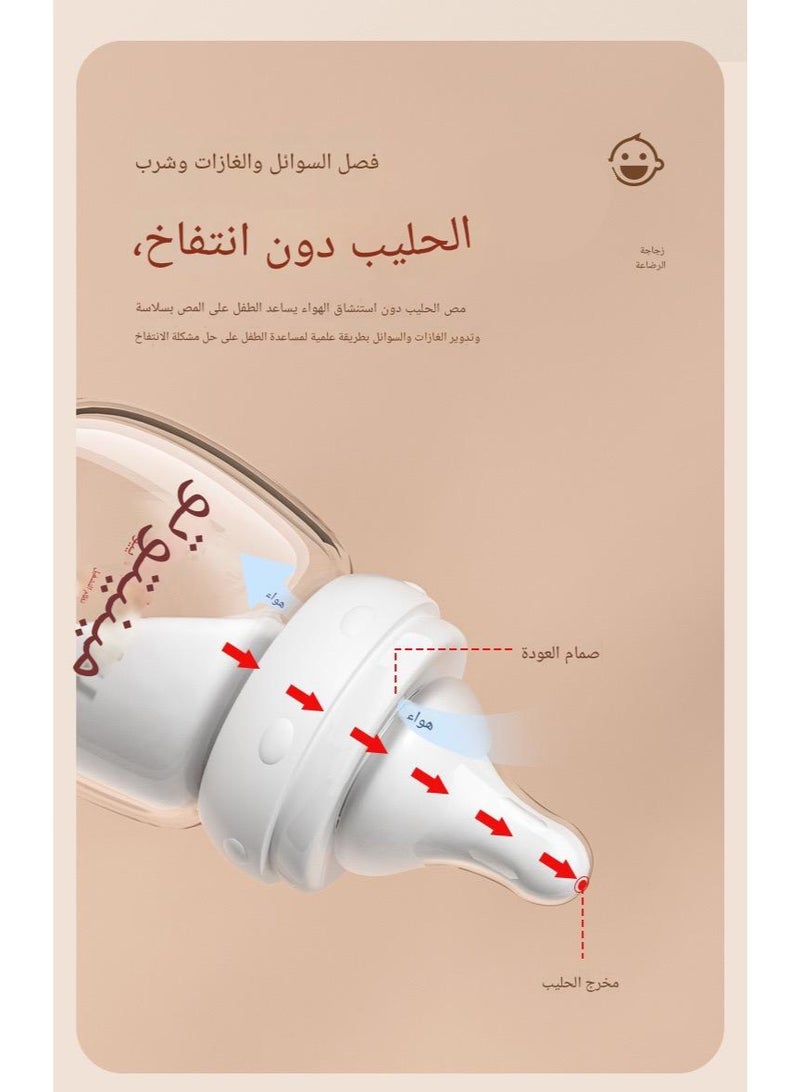 Minitutu Anti-Colic, Standard-Neck Glass Feeding Bottle With Breast-Like Nipples 80 ML, 0M+” - Image 2