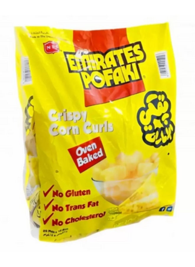 Emirates Pofaki Crispy Corn Curls Oven Baked Snacks- 25X15gms - Image 1