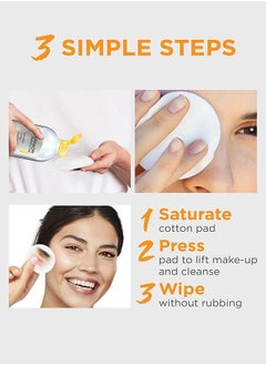 Garnier Skin Active Micellar Cleansing Water Vitamin C 100ml Plus Viona Cotton Pads 50 Pcs  - Image 5