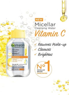 Garnier Skin Active Micellar Cleansing Water Vitamin C 100ml Plus Viona Cotton Pads 50 Pcs  - Image 4