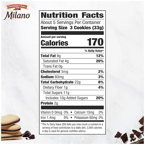 Pepperidge Farm Milano Milk Chocolate Cookies, 6 OZ Bag (15 Cookies) - Image 3
