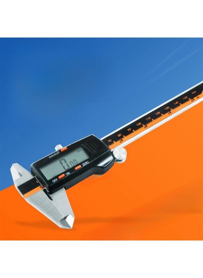 6" Digital Caliper with LCD Readout, 150mm Measuring Range, 0.0005" / 0.01mm Resolution