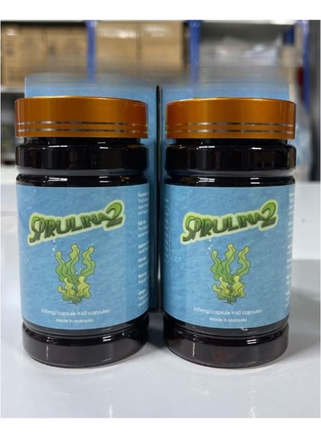 اصل Spirulina وزن میں کمی کو سلم کرنے والے 60 کیپس ول - 2 بکس