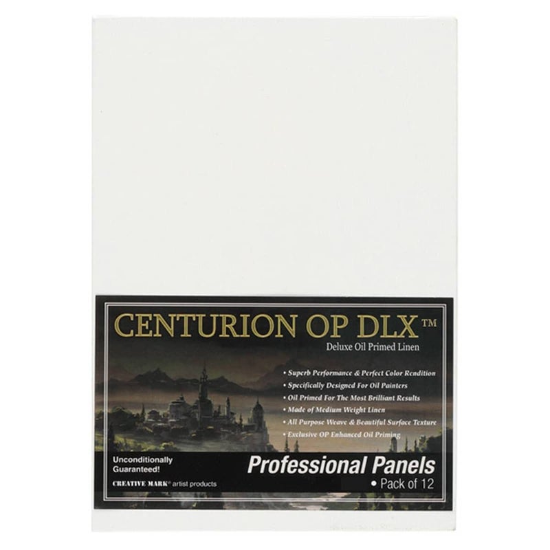 Centurion Centurion Deluxe Professional Oil Primed Linen Canvas Panels - 6x8-12 Pack of Linen Canvases for Painting, Artwork and More  - Image 1