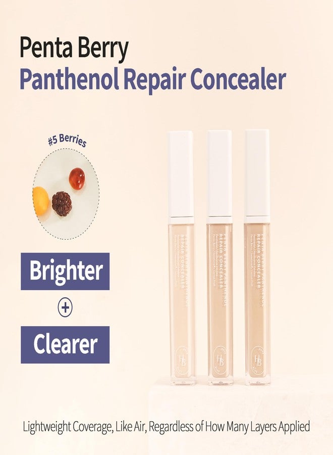 HEVEBLUE Penta Berry Panthenol Repair Concealer 13 IVORY - Lightweight, Full Coverage Dark Circles, Acne&Blemishes, Vegan, Sensitive Skin, K-Beauty, Korean Makeup, Non-clogging Pores, Hypoallergenic - Image 4
