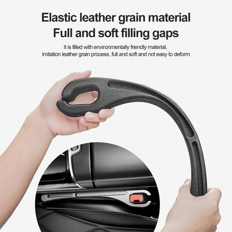 LBOYLOVE Car Seat Gap Filler Organizer Set of 2, Soft Foam Multifunctional Belt Hook Phone Stand Car Inserts Between Seat, 3in1 Gap Stopper Universal SUV Truck Automotive Console Accessory Interior - Image 3