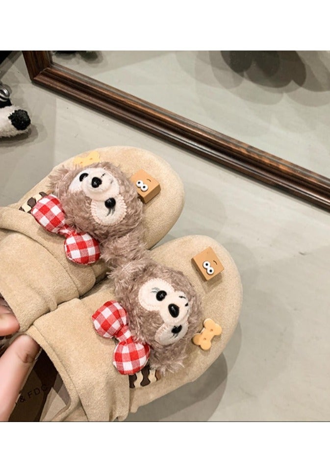 Cute Cartoon Fashionable Versatile Baotou Slippers  - Image 3