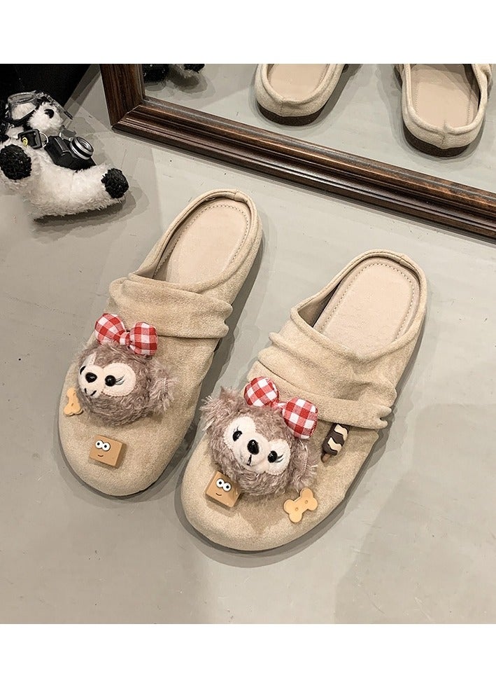Cute Cartoon Fashionable Versatile Baotou Slippers  - Image 1