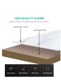 Occuwzz 2 Layers Sofa Side End Table C Shaped Coffee Table Metal Frame Nightstand for Living Room Bedroom Balcony  - Image 3