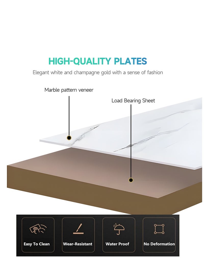 Occuwzz 2 Layers Sofa Side End Table C Shaped Coffee Table Metal Frame Nightstand for Living Room Bedroom Balcony  - Image 3