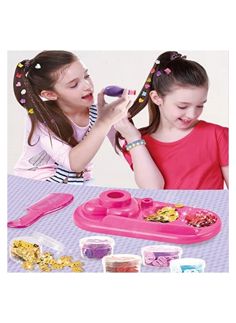 SYOSI Hair Glitter Sequins Kit, Hair Bedazzler Kit with Glitter Glitter Patch Hair Decorating Kit Hair Glitter Patch and Stapler Set -  6 Different Types Available 420Pcs Glitter Sequins - Image 1