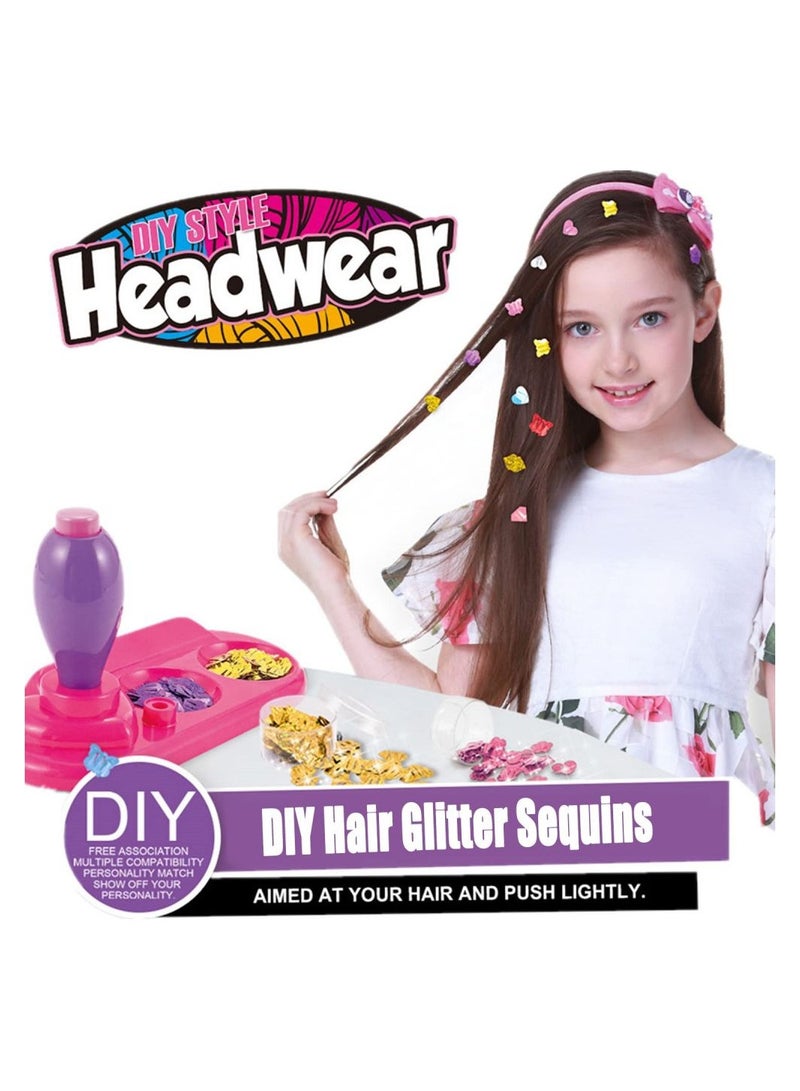 SYOSI Hair Glitter Sequins Kit, Hair Bedazzler Kit with Glitter Glitter Patch Hair Decorating Kit Hair Glitter Patch and Stapler Set -  6 Different Types Available 420Pcs Glitter Sequins - Image 3