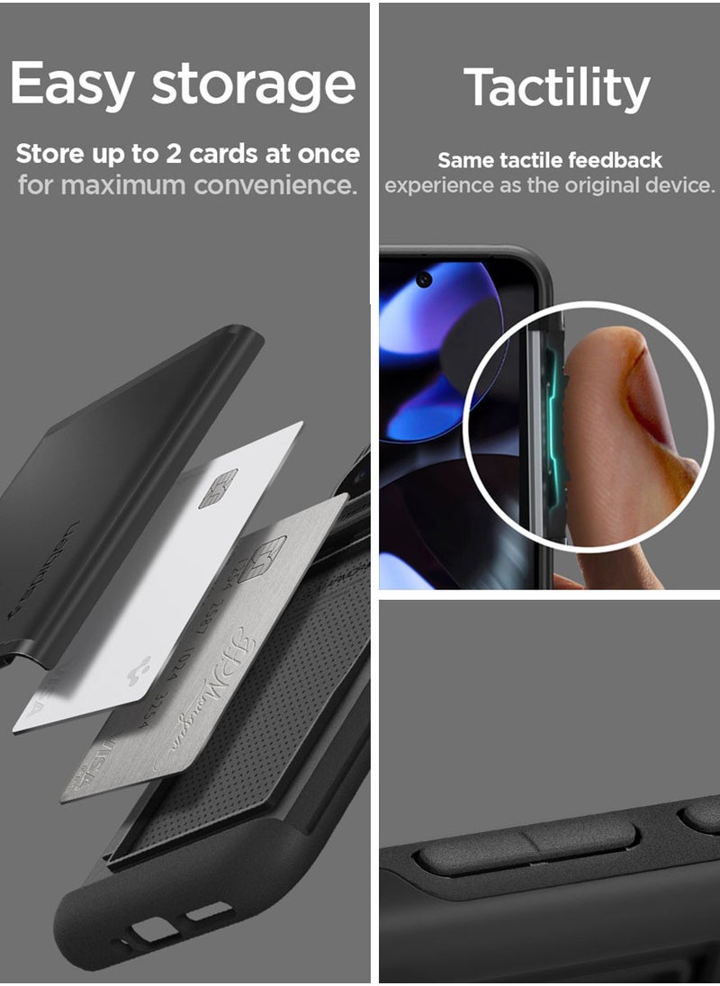 Spigen - Slim Armor CS Google Pixel 9 Case / Pixel 9 PRO Case Cover Wallet with Card Slot - Black - Image 1
