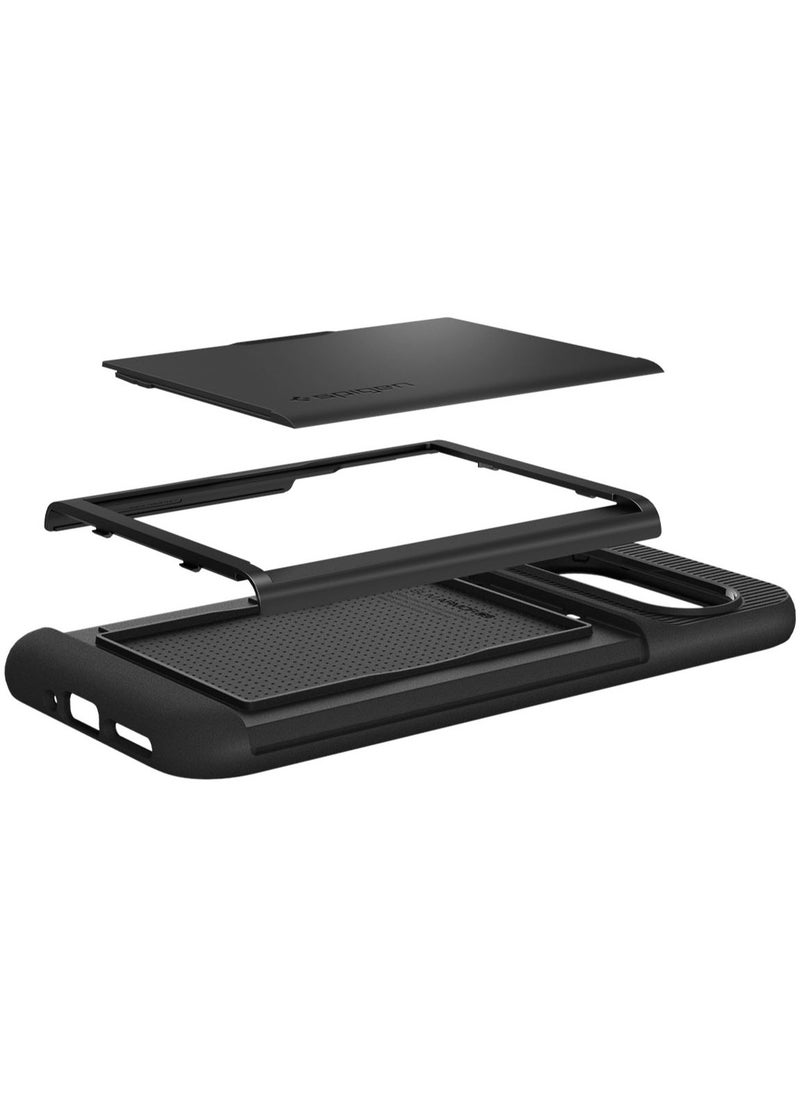 Spigen - Slim Armor CS Google Pixel 9 Case / Pixel 9 PRO Case Cover Wallet with Card Slot - Black - Image 1