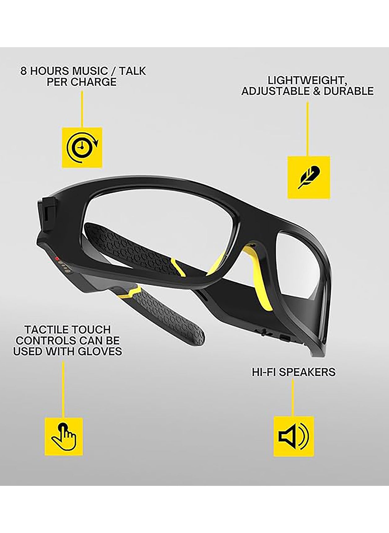 lucyd Lucyd - Armor AI Eyewear upgrade for industrial, logistics and medical sectors. Work smarter, not harder with Lucyd Armor & Enjoy working hands free up to 8 hours of calls, listening instructions & online calls with AI enabled feature. 