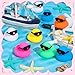 HI-BOOM Hiboom 300 Pack Mini Rubber Ducks Set Bath Toys in Bulk with Sunglasses Float Squeak Tiny Baby Shower Rubber Duck Bathtub Pool Toy for Kids Party Birthday Supplies Prize RewardsColorful - Image 4