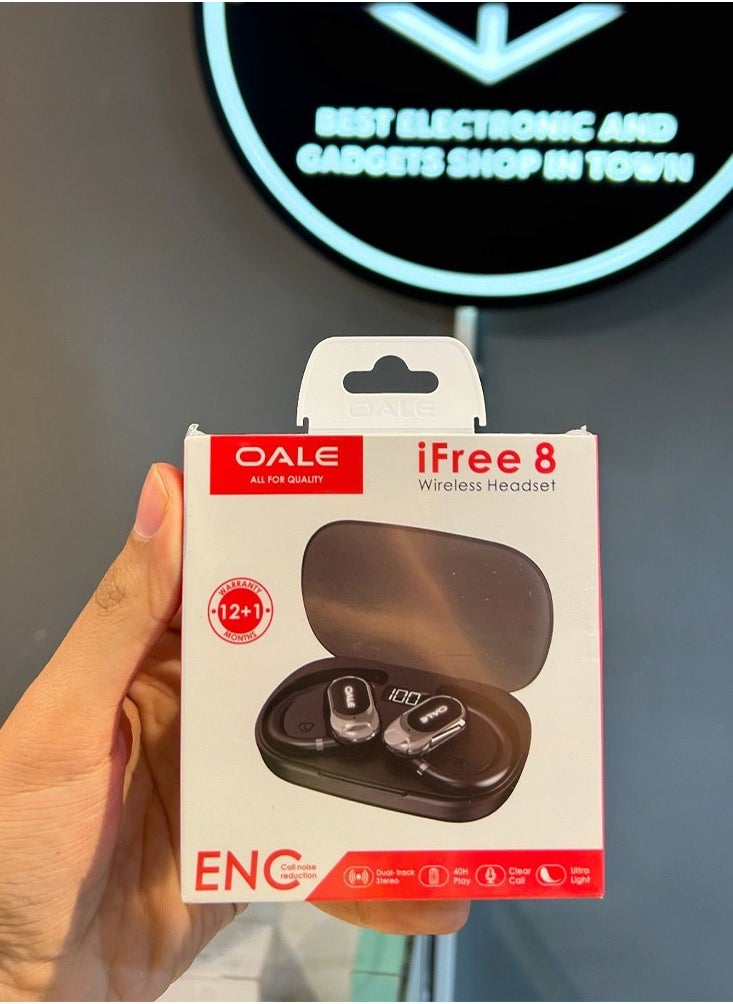 OALE - iFree 8 Wireless Bluetooth Earphones, Dual-Track Stereo with Noise Reduction TWS - Image 1